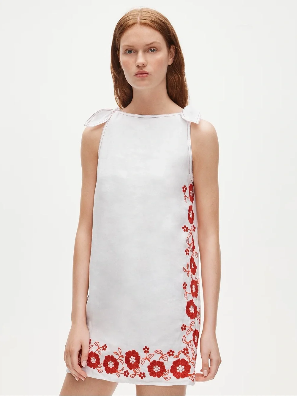 NWT JCREW Linen Embroidered Dress